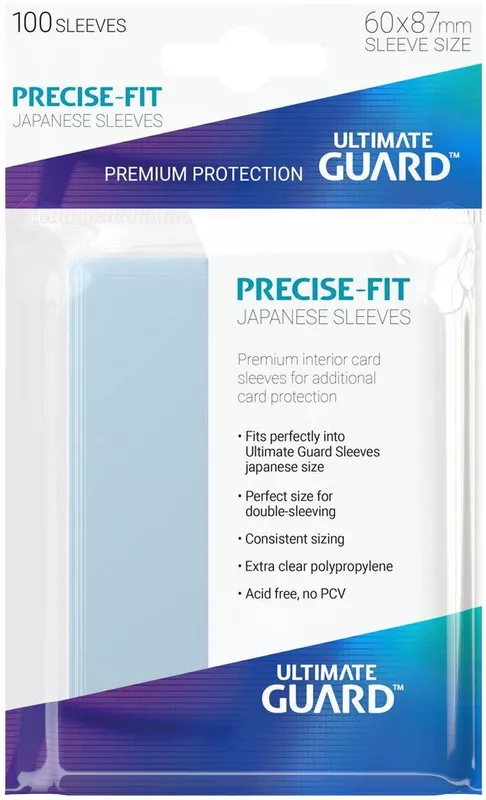 Ultimate Guard Precise-Fit Sleeves Japanese Size Transparent