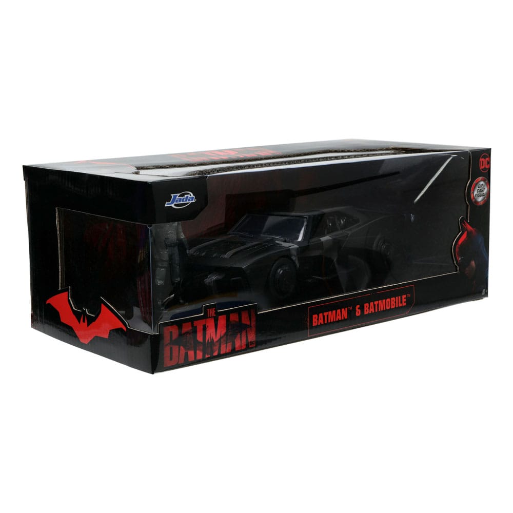 Batman 2022 Hollywood Rides Diecast Model 1/18 2022 Batmobile with Figure