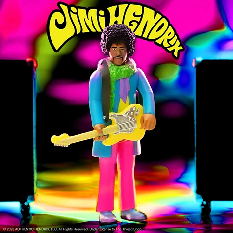 Jimi Hendrix ReAction Figure - Blacklight (are you experienced)