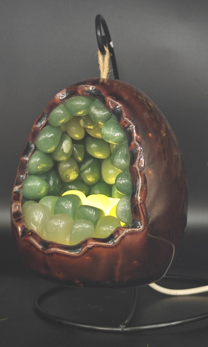 Dino Ei - Groene Avonturijn Lamp