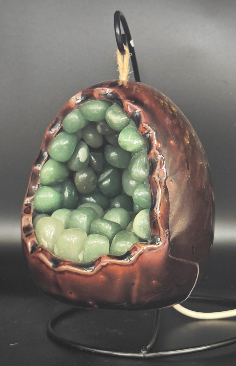 Dino Ei - Groene Avonturijn Lamp