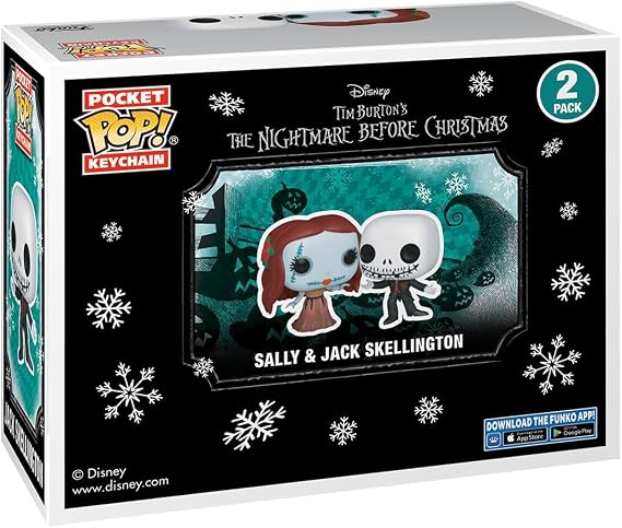 Funko Pocket Keychain Sally & Jack Skellington