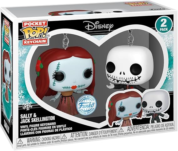 Funko Pocket Keychain Sally & Jack Skellington